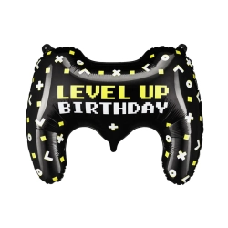 Balon foliowy GamePad Kontroler Level Up Birthday Gaming Party 60x45 cm