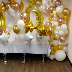 balony z helem do pokoju dziecka księżyc