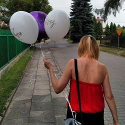 balony z nadrukiem mąż i żona z helem