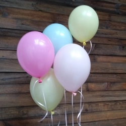 kolorowe balony z helem pastelowe