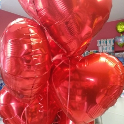 balony czerwone serca z helem