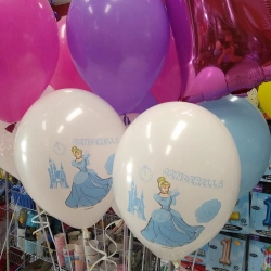 Balony z kopciuszkiem na urodziny dla dziewczynki