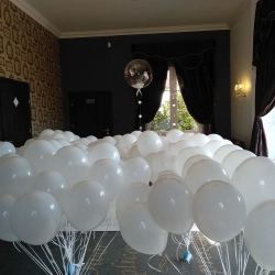 balony na wesele ślub białe