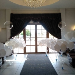 balony pastelowe białe na przyjęcie weselne