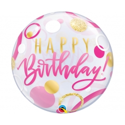 Balon Bubble Kula Happy Birthday 56 cm