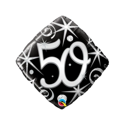 Balon foliowy na 50 Urodziny Liczba 50 Czarny 46 cm