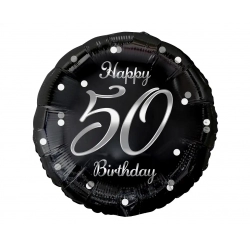 Balon foliowy 50 Happy Birthday 46 cm