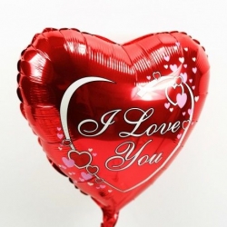 Balon foliowy I love You Czerwone Serce Walentynki