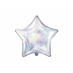 Balon foliowy Gwiazda Srebrny opalizujący 48 cm