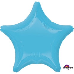 Balon foliowy Gwiazda Niebiesko-błękitny 46 cm