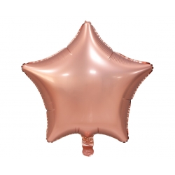 Balon foliowy Gwiazdka Różowo - złota 44 cm