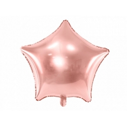 Balon foliowy Różowo - Złota Gwiazda 70 cm