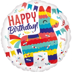 Balon foliowy na urodziny Happy Birthday Lama 43 cm