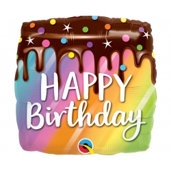 Balon foliowy na urodziny Happy Birthday Tort 46 cm