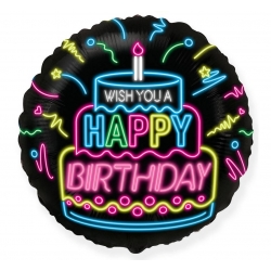 Balon foliowy na urodziny Happy Birthday 46 cm