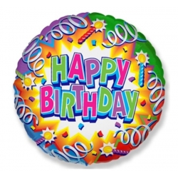 Balon foliowy na urodziny Happy Birthday 46 cm