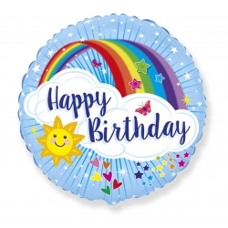 Balon foliowy urodzinowy Happy Birthday 46 cm
