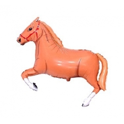 Balon foliowy Brązowy Konik Konie w galopie 40 cm