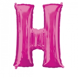 Balon foliowy litera H różowy 81 cm