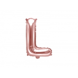 Balon foliowy Litera L Różowo-złoty 35 cm Dekoracja