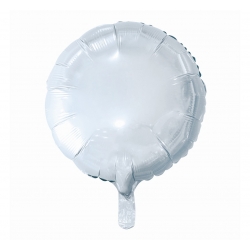 Balon foliowy Okrągły Biały 45 cm