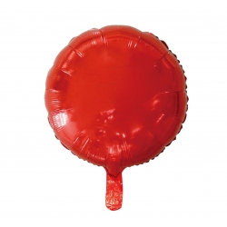 Balon foliowy Okrągły Czerwony 45 cm