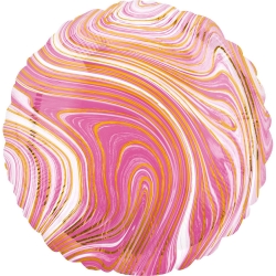 Balon foliowy Okrągły Różowy Melanż 43 cm