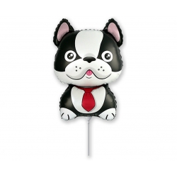 Balon foliowy Pies Buldog Czarny 36 cm