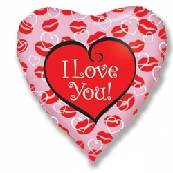 Balon foliowy Serce I Love You na Walentynki 46 cm