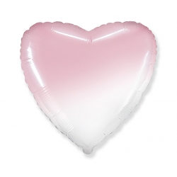 Balon foliowy Serce Biało-Różowe gradient 46 cm
