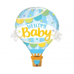 Niebieski Balon foliowy na Baby Shower 107 cm