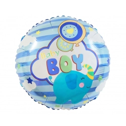 Balon foliowy Baby Boy Słonik na Baby Shower Chłopca 45 cm