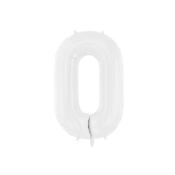 Balon foliowy Cyfra 0 Biały 86 cm