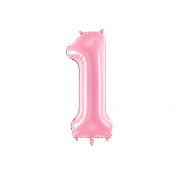 Balon foliowy Cyfra 1 Różowa 86 cm