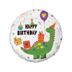 Balon foliowy Dinozaur Happy Birthday 46 cm