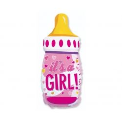 Balon foliowy na Baby Shower It's a Girl Butelka 80 cm