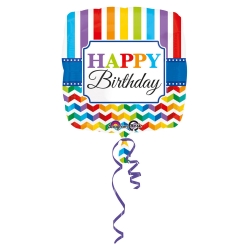 Balon foliowy Happy Birthday 43x43 cm