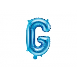 Balon foliowy Litera G Niebieski 35 cm Na powietrze