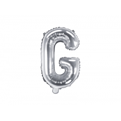 Balon foliowy Litera G Srebrny 35 cm