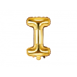 Balon foliowy Litera I Złoty 35 cm Dekoracja