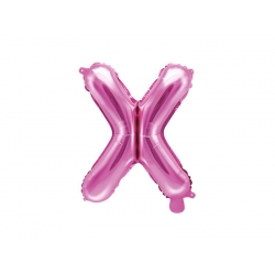 Balon foliowy Litera X Różowy 35 cm Baby Shower