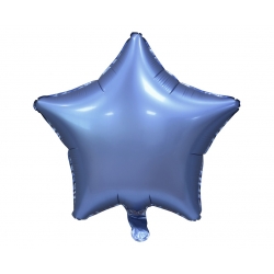 Balon foliowy matowy Gwiazdka Granatowy 44 cm