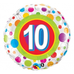 Balon foliowy na 10 urodziny 46 cm