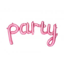 Balon foliowy Napis Party różowy 80 cm