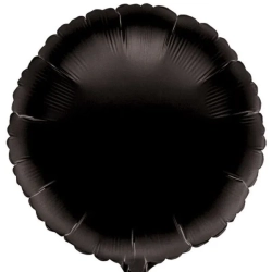 Balon foliowy okrągły Czarny 43 cm