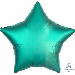 Balon foliowy satynowy Gwiazda Zielony 48 cm