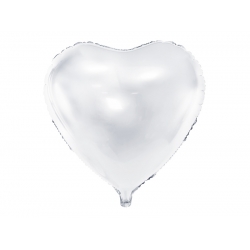 Balon foliowy Serce Białe 45 cm