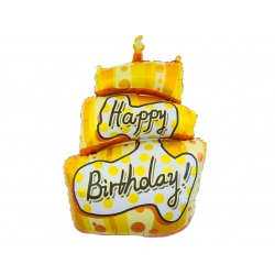 Balon foliowy Urodzinowy Tort Happy Birtday 53x79 cm