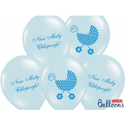 Balon niebieski Nasz Mały Chłopczyk 30 cm 1 szt