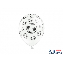 Balon pastelowy biały Piłka Nożna 30 cm